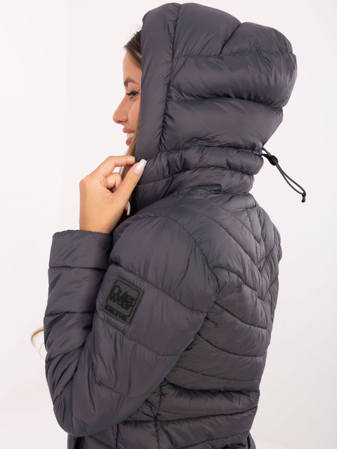 Grafitowa przejściowa kurtka z kapturem SUBLEVEL