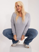 Szara bluza plus size z bawełny Donna