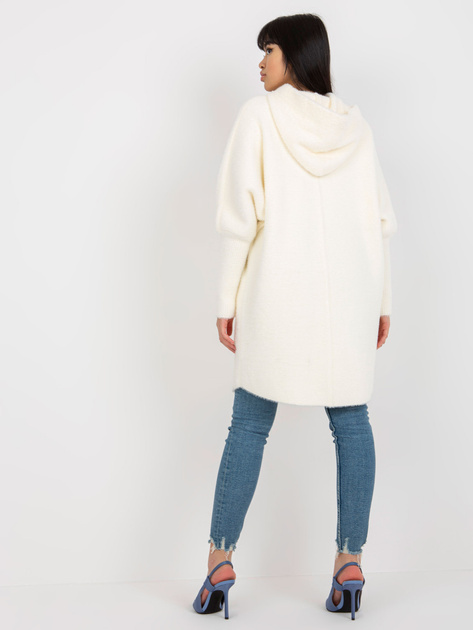 Hurtownia Ecru damski płaszcz alpaka z dodatkiem wełny