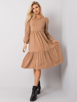 Camelowa sukienka Yonne RUE PARIS