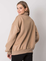 Tmavobéžová zateplená oversized mikina Kelly.