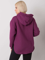 Arezzo Purple Quilted Zipper Sweatshirt