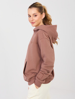 Brązowa dresowa bluza kangurka NATURAL SIDE 