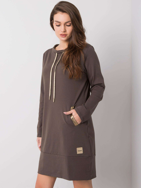 Ciemna khaki sukienka Holly