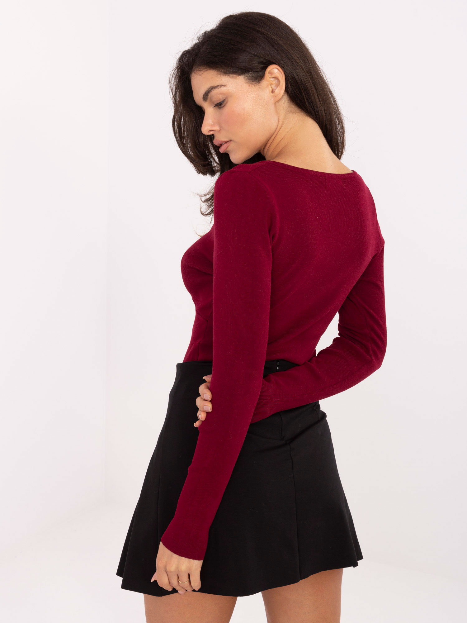 Sweter bordowy