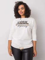 Ecru bluzka z napisem Marilia