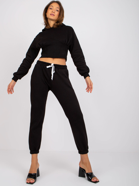 Czarny komplet dresowy ze spodniami Brunete