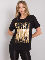 Czarny t-shirt z nadrukiem Ginger