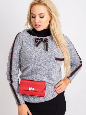 Šedá blůza plus size Diaz.