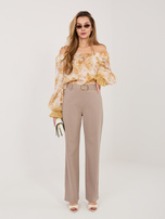 Fango garniturowe spodnie z prostą nogawką RUE PARIS 