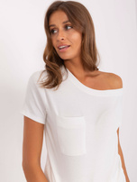 Hurt Ecru bluzka na co dzień z kieszonką OCH BELLA