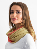 Koralowo-złoty błyszczący komin