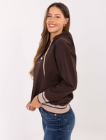 Dunkelbrauner Sweatshirt aus Baumwolle.