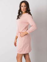 Brudnoróżowa sukienka bawełniana Sinead RUE PARIS