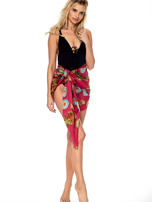 Hurtownia Ciemnoróżowa chusta bawełniana w kwiaty