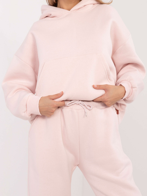 Hurt Jasnoróżowy damski komplet basic ze spodniami