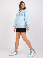 Jasnoniebieska bluza dresowa z nadrukiem Los Angeles 