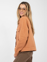 Ceglasta jeansowa kurtka oversize RUE PARIS 