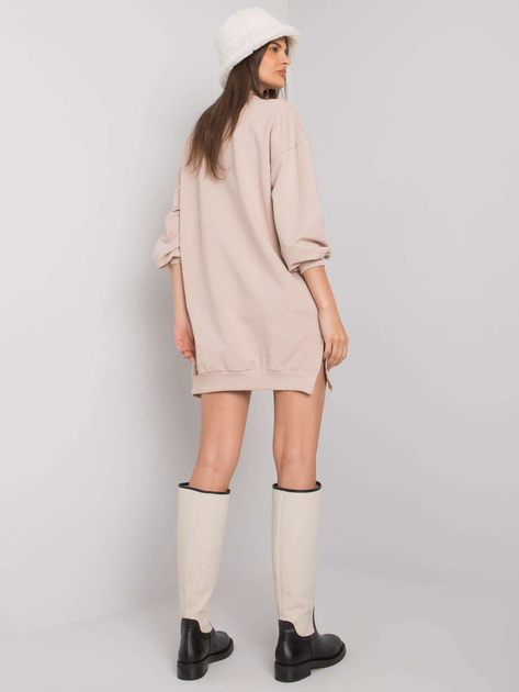 Jasnobeżowa damska sukienka bawełniana Maretta RUE PARIS