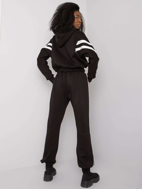 Czarny komplet casualowy z lampasami Stacy