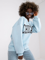 Jasnoniebieska bluza dresowa z napisem Madera