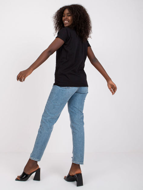 Czarny bawełniany t-shirt z kieszenią Ventura MAYFLIES