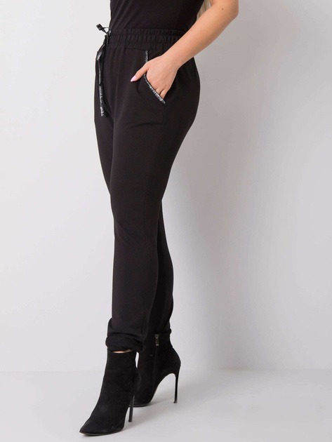 Czarne spodnie plus size Savage