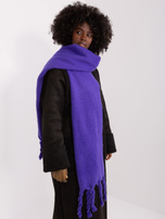 Hurtownia Ciemnofioletowy szeroki szal damski