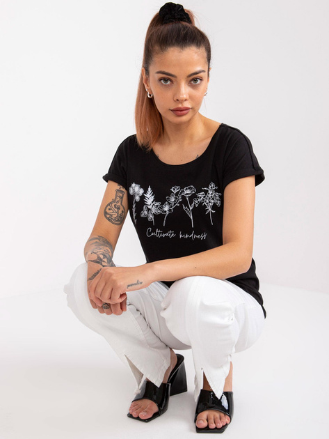 Czarny t-shirt z bawełny Frida MAYFLIES