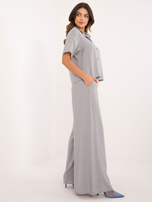 Hurtownia Szary damski komplet letni z krótką koszulą