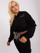 Hurt Czarny komplet plus size ze spodniami cargo 