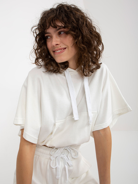 Hurt Ecru letni dresowy komplet basic z krótką bluzą