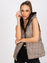 Czarna pikowana dwustronna kamizelka Addison 