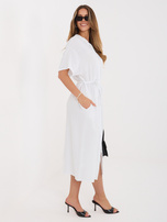 Biała muślinowa sukienka z krótkim rękawem 