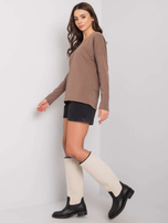 Brązowa damska bluzka z długim rękawem Libourne RUE PARIS