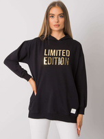 Czarna bluza damska z kapturem Clothilde RUE PARIS