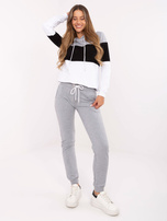 Szaro-czarny damski komplet basic RUE PARIS