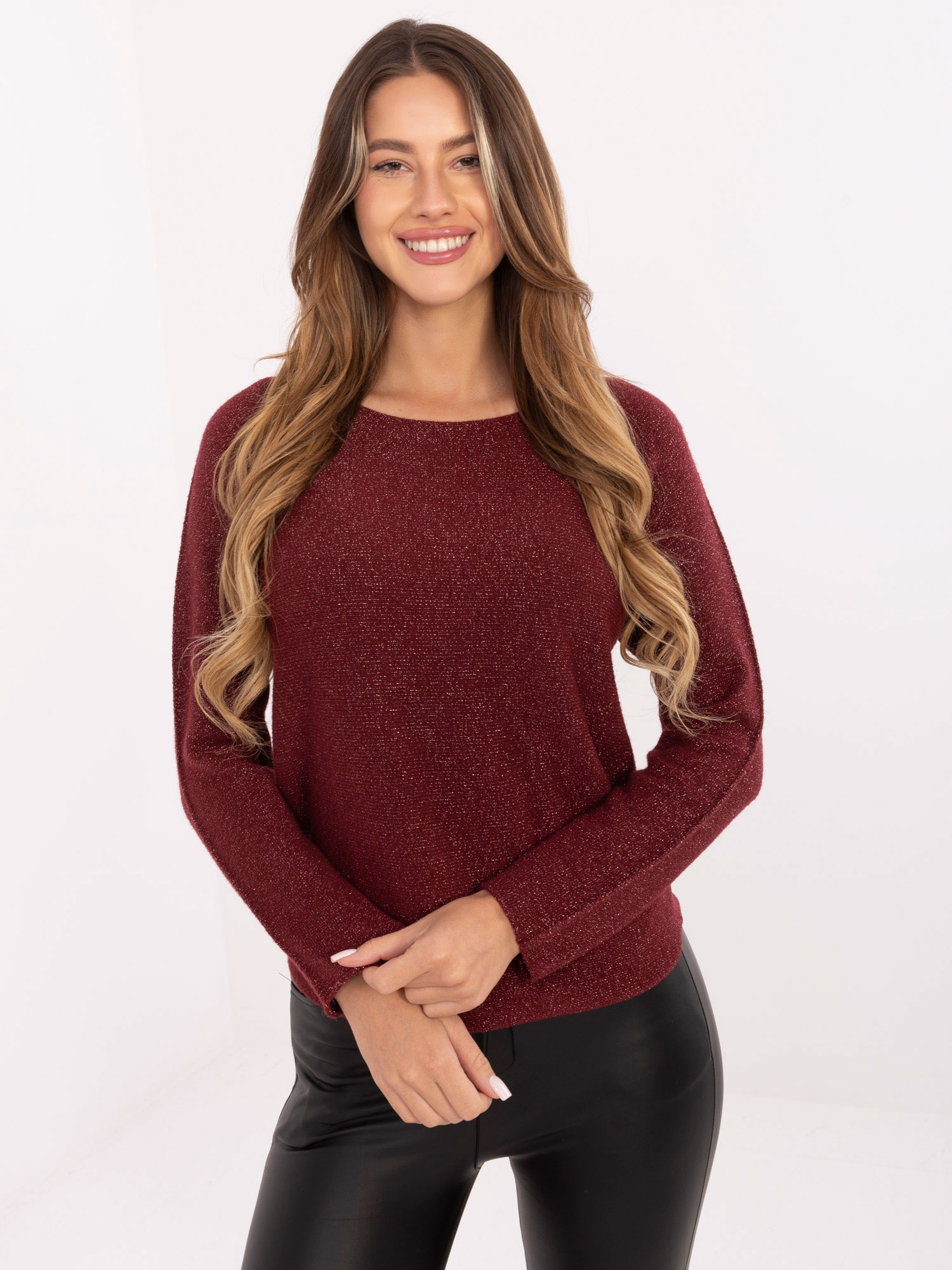 Sweter bordowy