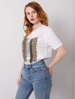 Biały t-shirt bawełniany Rossie