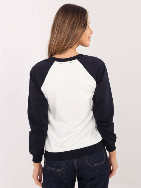 Biało-granatowa bluza z nadrukiem Samantha RUE PARIS