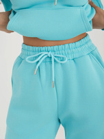 Turkusowy dresowy komplet z ociepleniem 