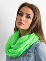 Fluo zielona chusta z metaliczną nicią