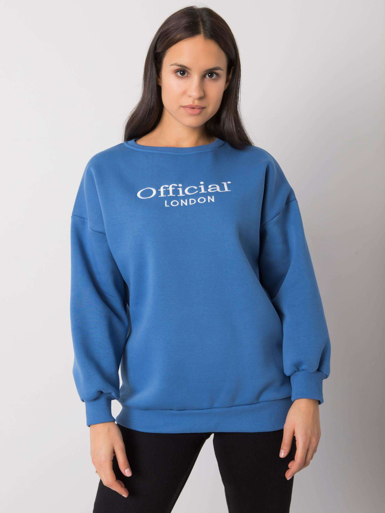 Blue Hoodless Sweatshirt for Women Cherbourg 
