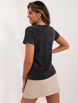 Hurtownia Ciemnoszary t-shirt we wzory SUBLEVEL