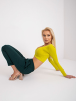 Ciemnozielone spodnie eleganckie z kieszeniami Hidalgo