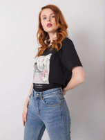 Czarny t-shirt z aplikacjami Sierra