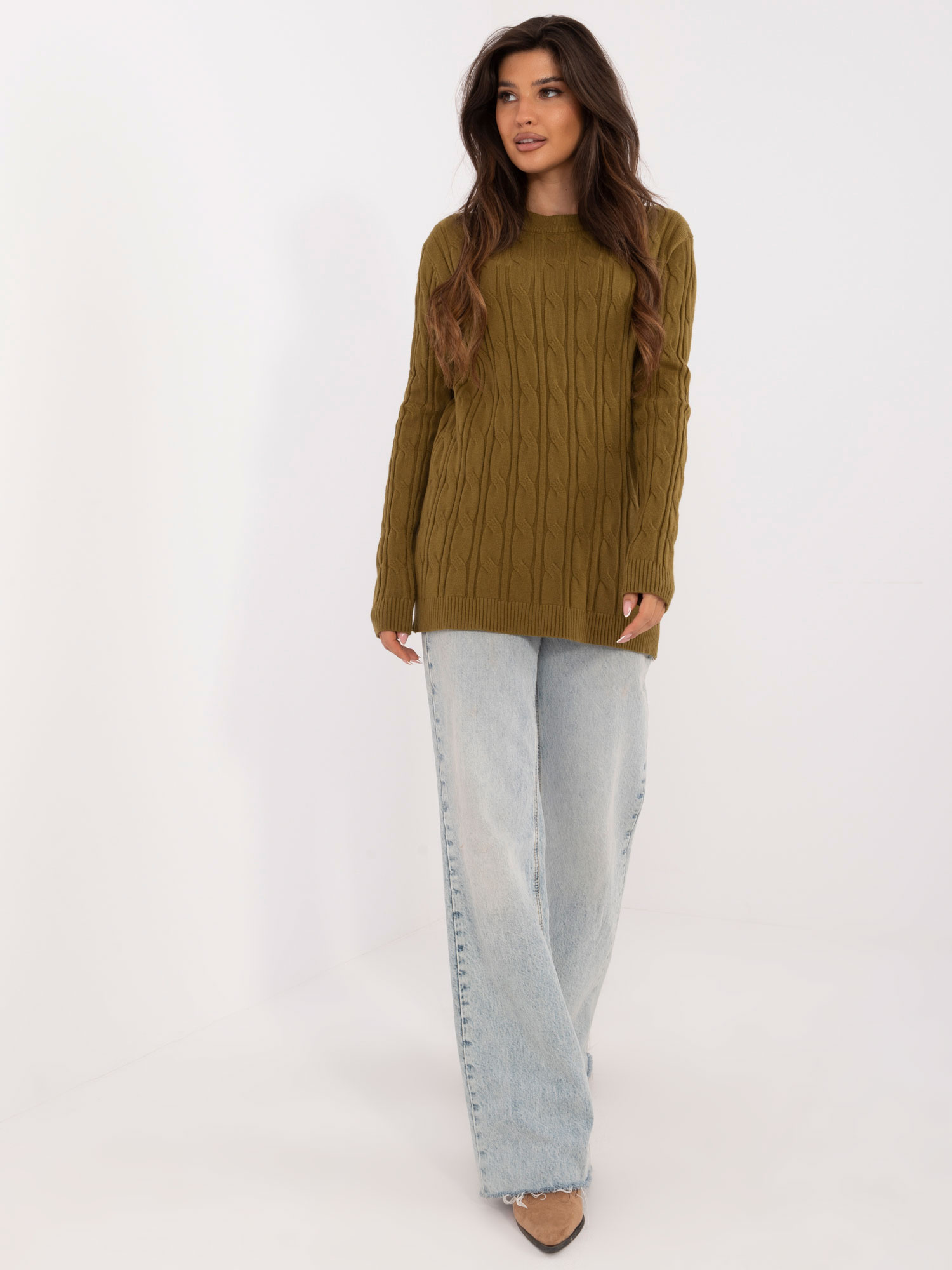 Sweter oliwkowy