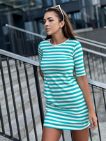 Hurt Biało-zielona sukienka casualowa z bawełny MAYFLIES