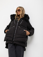 Schwarze gesteppte Winterjacke Estherville.