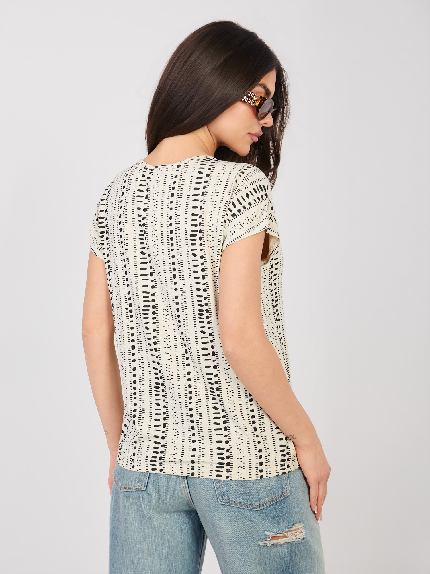 T-shirt jasny beżowy